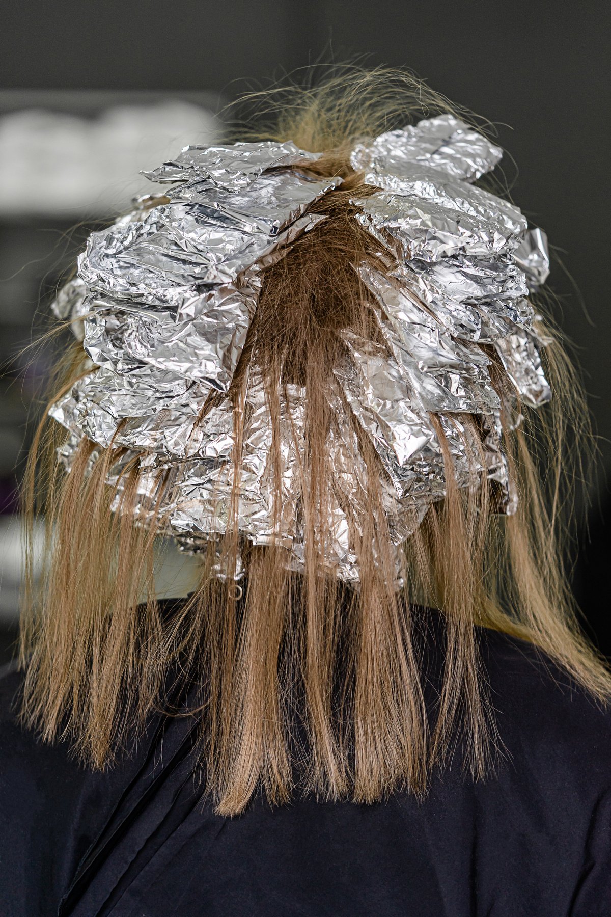 Foil on Models Hair